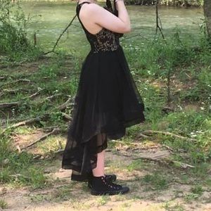 Black and beige high low dress worn once